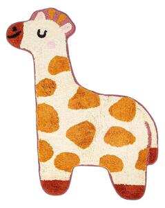 Covor din bumbac pentru copii Sass & Belle Giraffe, 57 x 80 cm, portocaliu- bej