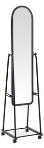Oglinda cu rafturi Lomna Negru 38.5x37.5x160 cm
