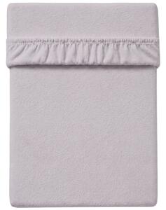 Cearsaf elastic din fleece MOLTON gri-violet 180 x 200 cm