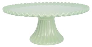 Platou cu picior din ceramică Green Gate Columbine, ø 31 cm, verde