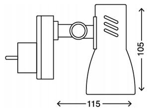 Briloner 2763-016P - Lampă de perete pentru priză 1xE14/25W/230V albă