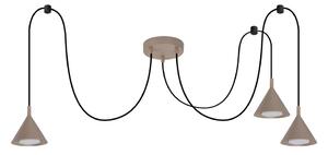 Brilagi - Lampă suspendată pe cablu CONE TRIPLE SPIDER 3xGX53/15W/230V bej