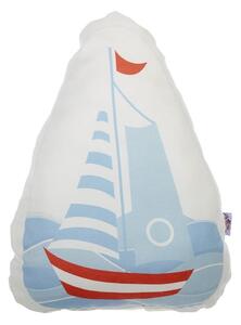 Pernă din amestec de bumbac pentru copii Mike & Co. NEW YORK Pillow Toy Boat, 30 x 37 cm