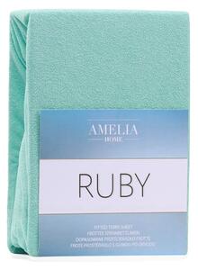 Cearceaf elastic AmeliaHome Ruby, 200 x 100-120 cm, verde mentol