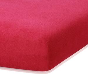Cearceaf elastic AmeliaHome Ruby, 200 x 120-140 cm, roșu bordo