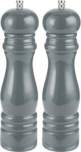 Set 2 rasnite din lemn gri pentru sare si piper GREY