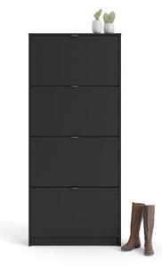 Pantofar vertical cu 4 sertare Tvilum Shoes, adâncime 24 cm, negru