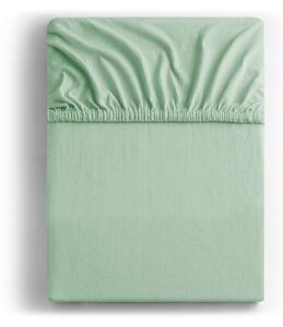 Cearceaf verde deschis din jerseu cu elastic 160x200 cm Amber – Restilo