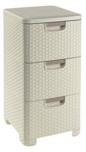 Dulap de baie crem scund din plastic 33x60 cm Style – Curver