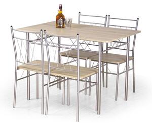Set masă scaune pentru sufragerie Feeny (pentru 4 persoane) (stejar sonoma). 770471