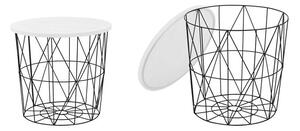 Masă de cafea Lata (negru + alb). 796707
