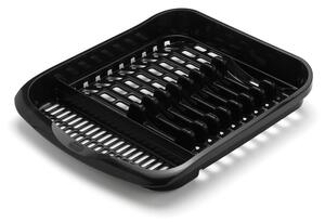 Scurgător vase pentru farfurii Addis Signature, 39,5 x 33 cm, negru
