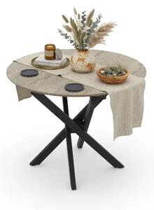 Masa extensibila bucatarie/living rotunda 95 *95 cm Travertin,Ultra