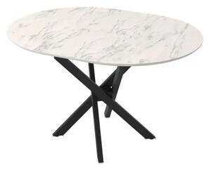 Masa extensibila bucatarie/living rotunda 95 *95 cm Alb marmorat,Ultra