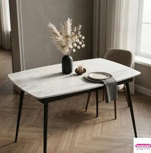 Masa extensibila din Mdf Alb marmorat,Sensey
