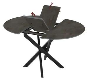 Masa extensibila bucatarie/living rotunda 95 *95 cm Gri marmorat,Ultra