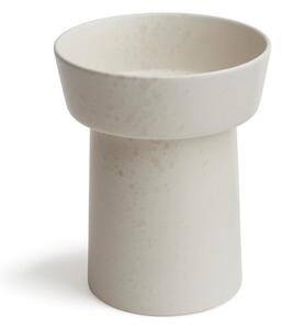Vază din gresie Kähler Design Ombria, înălțime 20 cm,alb