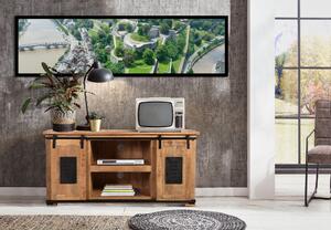 Comoda Tv din lemn mango maro 130 cm