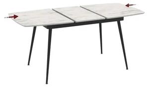 Masa extensibila din Mdf Alb marmorat,Sensey