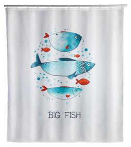 Perdea de baie lavabilă Wenko Big Fish, 180 x 200 cm