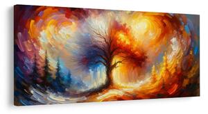 Tablou arborele vieții colorat în furtună
