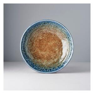 Farfurie adâncă din ceramică MIJ Earth & Sky, ø 24 cm, bej - albastru
