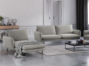 Șezlong divan cu cotieră pe partea stângă Cosmopolitan Design Vienna, gri deschis