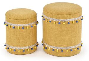 Set 2 buc. taburete Garanno (Galben). 1028174
