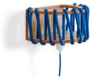 Aplică cu structură din lemn EMKO Macaron, lungime 30 cm, albastru