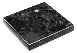 Suport din granit pentru pahar RGE Black Crystal, 15 x 15 cm, negru