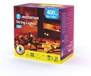 Aigostar - Ghirlandă de exterior cu LED pentru Crăciun 400xLED/8 funcții 13m IP44 alb cald