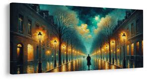 Tablou stradă romantică cu felinare
