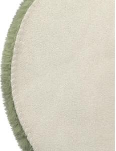 Covor blană artificială Solevito Romance Shape verde salvie 55x80 cm