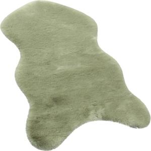 Covor blană artificială Solevito Romance Shape verde salvie 55x80 cm