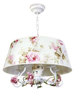 BRILAGI - Lustru suspendat pe lanț FLORENCE 5xE14/40W/230V alb/roz