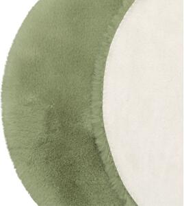 Covor blană artificială Solevito Romance Shape verde salvie 55x160 cm