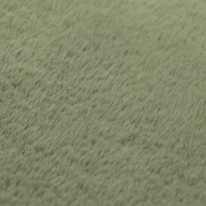 Covor blană artificială Solevito Romance Shape verde salvie 55x160 cm