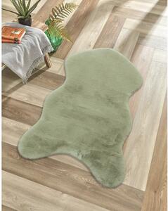 Covor blană artificială Solevito Romance Shape verde salvie 55x80 cm