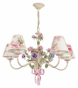 BRILAGI - Lustru pe lanț ROMANCE 5xE14/40W/230V multicolor/bej/patină