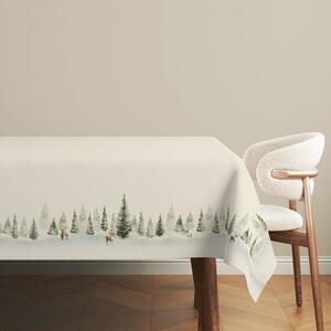 Fata de masa Craciun cu brazi si reni, bumbac 100% 140x180cm, Pine
