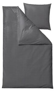 Lenjerie de pat din bumbac damasc pentru pat single Södahl Clear, 140 x 220 cm, gri închis