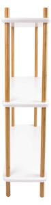 Etajeră cu picioare din bambus Leitmotiv Cabinet Simplicity, 80 x 82.5 cm, alb
