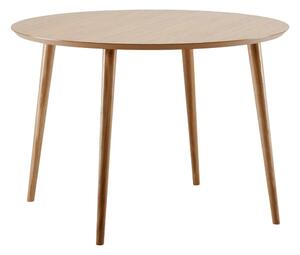 Masă dining cu aspect de lemn de stejar Woodman Cloyd, ø 100 cm