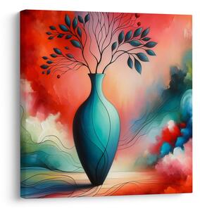Tablou vază strălucitoare în abstract