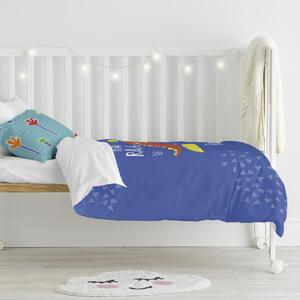 Lenjerie de pat din bumbac pentru copii Moshi Moshi Funnysaurus, 100 x 120 cm