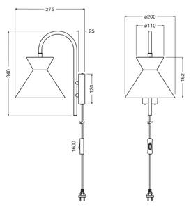 Osram - Aplica de perete DECOR WAIST 1xE27/40W/230V neagră