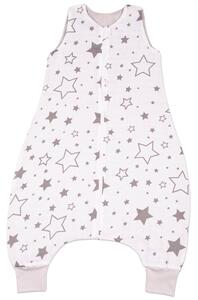 Sac de dormit cu picioare de vara din muselina 2-4 ani Kidizi Galaxy Grey, 100% bumbac, 0.5 tog
