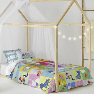 Lenjerie de pat din bumbac pentru copii Moshi Moshi Patchwork, 140 x 200 cm