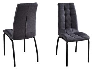 Set de 2 scaune Industry tapitate gri inchis
