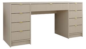 Birou Comfivo Papilio I, Bej, PAL laminat, MDF, 76x154x55cm, 51 kg